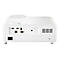 Projecteur ViewSonic blanc, vue arrière avec ports: HDMI, USB, Ethernet, VGA et alimentation, grille d'aération.