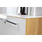 Vijlkast MONTERIA, front &amp; dekplaat glas, afsluitbaar, 3 OH, B 800 x D 370 x H 1200 mm, Navarra eik/wit