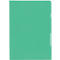 Turquoise document folder with a slightly transparent insert pocket.