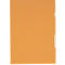 Orange file folder with transparent tabs.