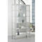 Vitrina de presentación de pie, puerta batiente de dos hojas, marco de aluminio, cristal de seguridad templado, An 800 x P 400 x Al 1950 mm, plata