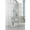 Vitrine de présentation sur pied, porte battante à double battant, cadre en aluminium, vitrage ESG, L 1000 x P 400 x H 1950 mm, argenté