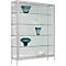 Vitrine de présentation verticale, cadre solide en aluminium, 1500 x 400 x 1950 mm