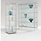 Vitrine de présentation verticale, cadre solide en aluminium
