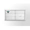 Vitrine murale BST, classe de protection incendie B1, 6 compartiments, portes coulissantes verrouillables, L 2020 x P 300 x H 1020 mm, aluminium/verre/métal, argenté-blanc