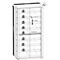 Vitrine murale Vitrosa Maxi, sans éclairage LED, 8 étagères, 2 portes battantes, L 590 x P 180 x H 1140 mm, verre &amp; bois, blanc