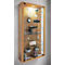 Vitrine murale Vitrosa Maxi, sans éclairage LED, 8 étagères, 2 portes battantes, L 590 x P 180 x H 1140 mm, verre &amp; bois, décor hêtre