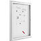 Vitrinekast MEDIA AR - voor buiten - B 960 x H 710 mm - 8 x DIN A4 - gehard veiligheidsglas - scharnierende deur