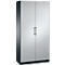 Vleugeldeurkast ASISTO C 3000, 5 ordnerhoogten, B 1000 mm, antraciet/aluminium zilver