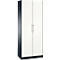 Vleugeldeurkast ASISTO C 3000, 5 ordnerhoogten, B 800 mm, antraciet/wit