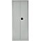 Vleugeldeurkast - staal - B 800 x D 400 x H 1935 mm - 5 HC - 4 legborden - afsluitbaar - lichtgrijs RAL 7035 - ons merk Schäfer Shop Pure