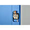 Vleugeldeurkast - staal - B 916 x D 422 x H 1950 mm - 5 OH - 4 legborden - afsluitbaar - lichtgrijs RAL 7035/gentiaanblauw RAL 5010