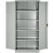 Vleugeldeurkast - staal - B 916 x D 422 x H 1950 mm - 5 OH - 4 legborden - afsluitbaar - lichtgrijs RAL 7035