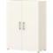 Vleugeldeurkast TEMPIO - van hout - 3 OH - B 800 x D 340 x H 1070 mm - wit/wit
