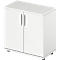 Vleugeldeurkast TETRIS WOOD - B 800 x D 421 x H 800 mm - 2 OH - hoogte inclusief glijders - wit- ons merk Schäfer Shop Genius