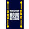 Voetmat “Afstand houden”, polyamide/vinyl, L 1500 x B 900 mm, blauw/geel/wit, Nederlandse markering