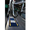 Voetmat “Afstand houden”, polyamide/vinyl, L 1500 x B 900 mm, blauw/geel/wit, Nederlandse markering