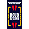Voetmat “Afstand houden”, polyamide/vinyl, L 1500 x B 900 mm, blauw/geel/wit, Nederlandse markering