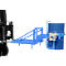 Volteador de barriles Bauer tipo FD/L, para barriles de 110 a 220 l, 360 kg, basculación de 270°, con manivela, alojamiento de apilador, azul luminoso RAL 5012