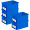 Voordeelset stapelbakken serie 14/6-2, PP-kunststof, inhoud 21 liter, blauw, 5 stuks 