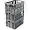 Vouwkrat voor inklapbare trolley CLAX, 46 l, grijs/zwart