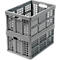 Vouwkrat voor inklapbare trolley CLAX, 46 l, grijs/zwart