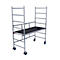 Vouwsteiger Krause RollTec®, werkhoogte tot 2,9 m, belastbaar tot 200 kg/m2, met dek, verrijdbaar, aluminium