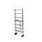 Vouwsteiger Krause RollTec®, werkhoogte tot 2,9 m, belastbaar tot 200 kg/m2, met dek, verrijdbaar, aluminium