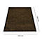 Bruine deurmat met zwarte rand, afmetingen: 600 x 900 mm.