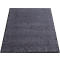 Grijze deurmat met zwarte rand. Ruw oppervlak.