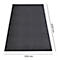 Donkergrijs tapijt met afmetingen: 2000 mm x 1200 mm.