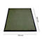 Rechthoekige golfmat met groen oppervlak en zwarte rand. Afmetingen: 750 x 850 mm.
