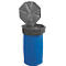 Vultrechter, polyethyleen, blauw, Ø 670 x H 230 mm, vulvolume 22 l, met deksel