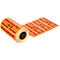 Waarschuwingsetiketten "Attentie! Zwaar pakket &gt;20 KG", 3 talen, 149 x 48 mm, geperforeerd, zelfklevend papier, fluorescerend rood met zwarte opdruk, 1 rol met 500 stuks