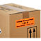 Waarschuwingsetiketten "Attentie! Zwaar pakket &gt;20 KG", 3 talen, 149 x 48 mm, geperforeerd, zelfklevend papier, fluorescerend rood met zwarte opdruk, 1 rol met 500 stuks