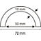Waarschuwingsprofiel type 350, polyurethaanschuim, geel/zwart, lengte 1 meter