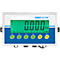 Wägebrücke Adam PT-112, Wägebereich 200 g-1000 kg, mit AE403 Display, B 1200 x T 1200 x H 100 mm, Stahl, blau