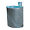 Wandafvalbak, 20 liter, Ø 330/230 x H 340 mm, niet-geperforeerd, gegalvaniseerd