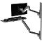 Wandarbeitsplatz Ergotron LX Pro, Tastaturablage und Monotorhalterung, bis 34″, neig-/schwenk-/drehbar, höhenverstellbar, VESA, Metall, dunkelgrau