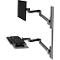 Wandarbeitsplatz Ergotron LX Pro, Tastaturablage und Monotorhalterung, bis 34″, neig-/schwenk-/drehbar, höhenverstellbar, VESA, Metall, dunkelgrau