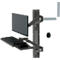 Wandarbeitsplatz Ergotron LX Pro, Tastaturablage und Monotorhalterung, bis 34″, neig-/schwenk-/drehbar, höhenverstellbar, VESA, Metall, dunkelgrau