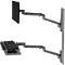 Wandarbeitsplatz Ergotron LX Pro, Tastaturablage und Monotorhalterung, bis 34″, neig-/schwenk-/drehbar, höhenverstellbar, VESA, Metall, dunkelgrau