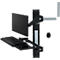 Wandarbeitsplatz Ergotron LX Pro, Tastaturablage und Monotorhalterung, bis 34″, neig-/schwenk-/drehbar, höhenverstellbar, VESA, Metall, schwarz