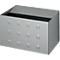 Wandasbak, B 200 x D 125 x H 125 mm, aluminium geanodiseerd