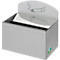 Wandasbak VAR, rechthoekig, met bordje (met icoontje), rvs, 0,8 l, B 200 x D 125 x H 200 mm