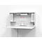 Wandbureau, B 1200 x D 260 x H 650 mm, wit