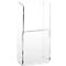 Wandfolderhouder - plexiglas - B 120 x D 75 x H 240 mm- transparant - voor 1/3 A4 formaat - set van 2 stuks