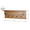 Holzgarderobe mit Regal. Vier Haken, Abmessungen: 80 x 30 cm.