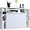 Wandila wandbureau, ideaal voor thuiskantoor, uitklapbaar tafelblad &amp; 7 vakken, B 900 x D 200/670 x H 600 mm, hout, wit