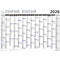 Wandkalender Korsch 2026, 14 Monate, Kalendarium für DE, B 970 x H 670 mm, Papier, weiß
